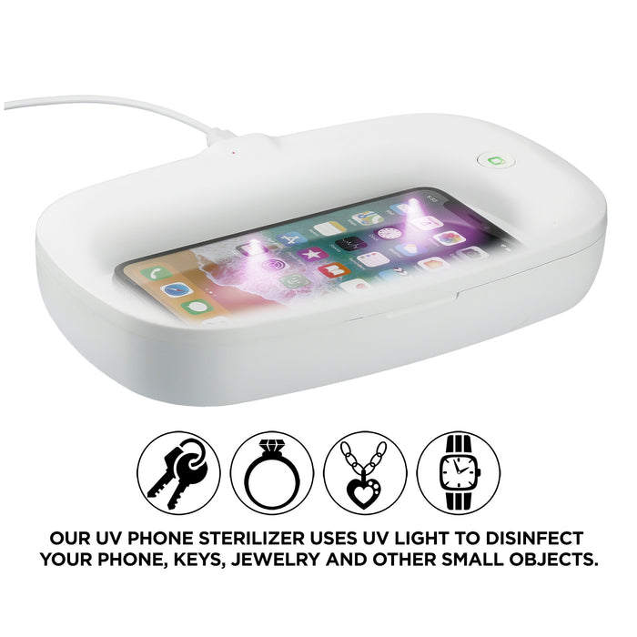 7143-14 UV Phone Sterilizer with Wireless Charging Pad