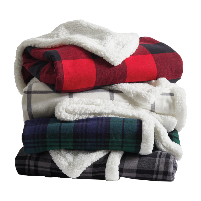 BP43 Flannel Sherpa Blanket