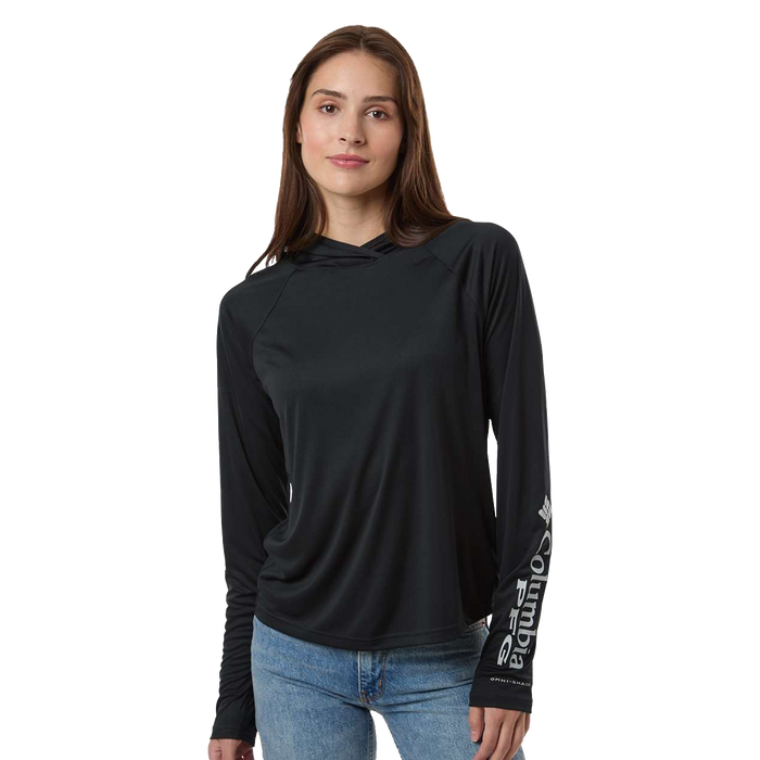 216061 Ladies PFG Tidal Tee Hooded Long Sleeve