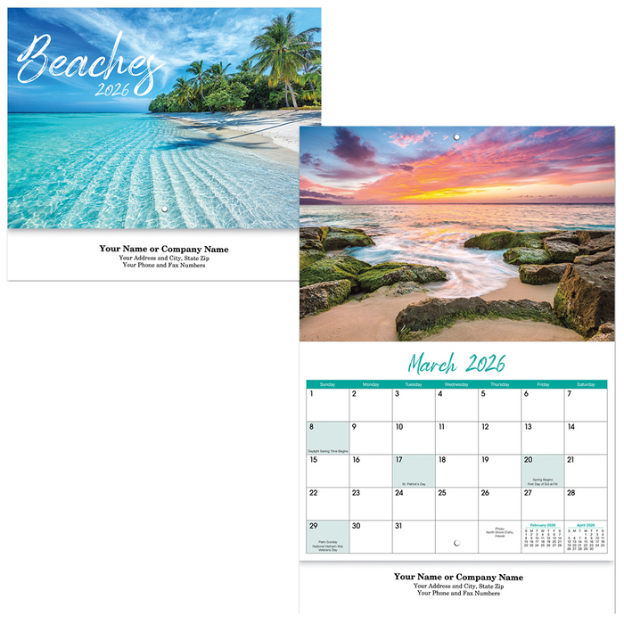 Beaches Wall Calendar