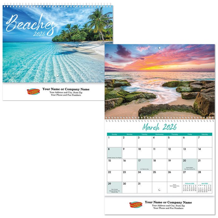 Beaches Wall Calendar