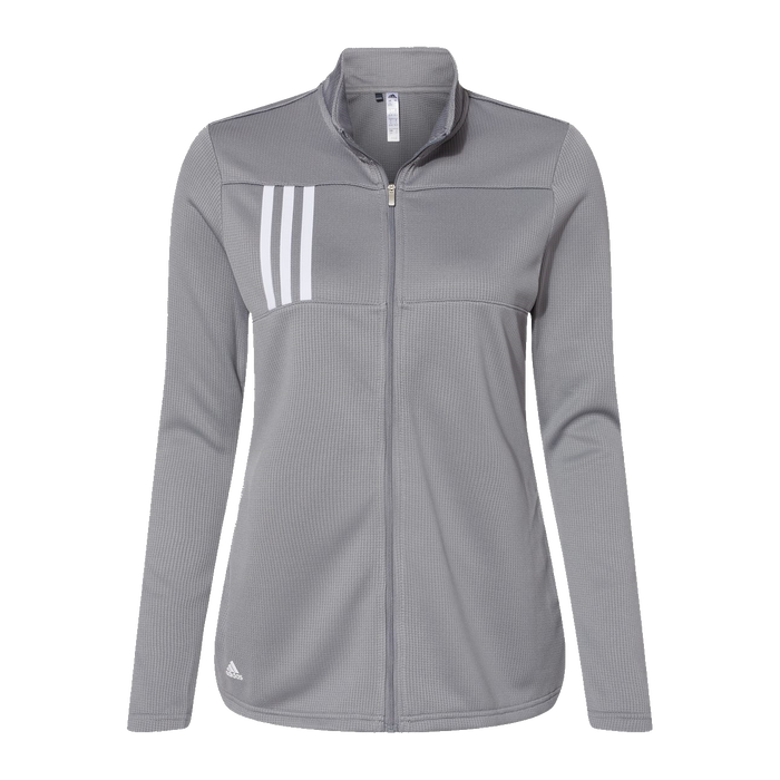 A483 Ladies 3-Stripe Double Knit Full-Zip Jacket