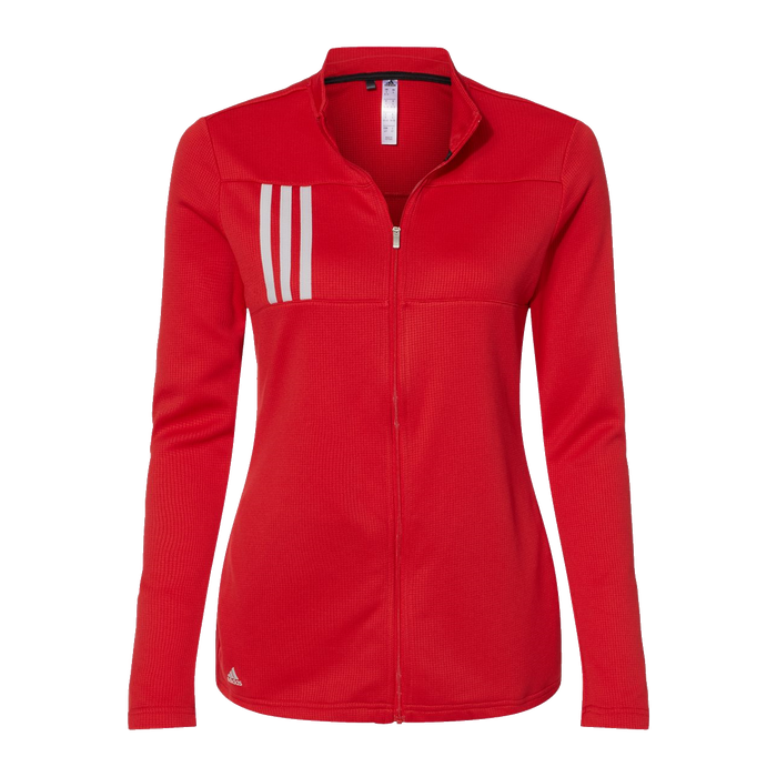 A483 Ladies 3-Stripe Double Knit Full-Zip Jacket