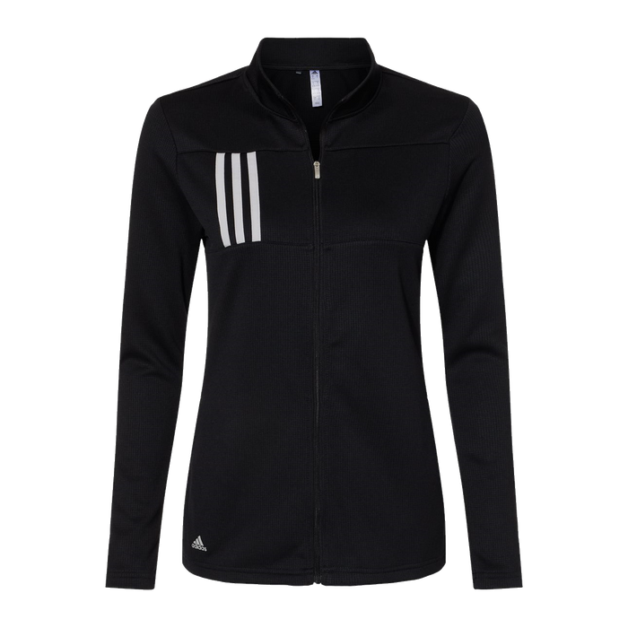 A483 Ladies 3-Stripe Double Knit Full-Zip Jacket