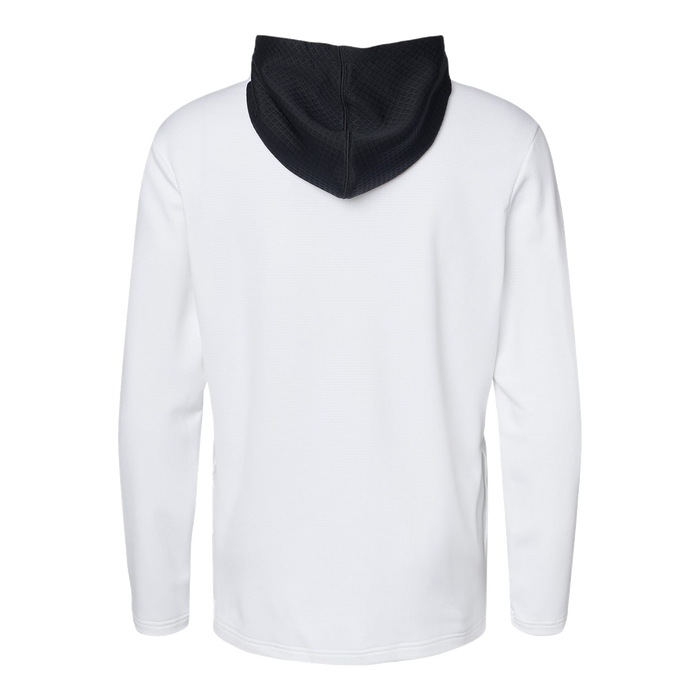 A530 Mens Textured Mixed Media Midweight Hooded Sweatshirt