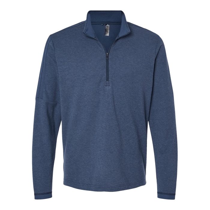 A554 Mens 3-Stripes Quarter-Zip Sweater Pullover