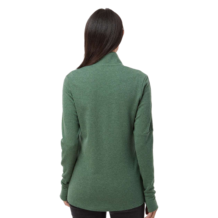 A555 Ladies 3-Stripes Quarter-Zip Sweater Pullover