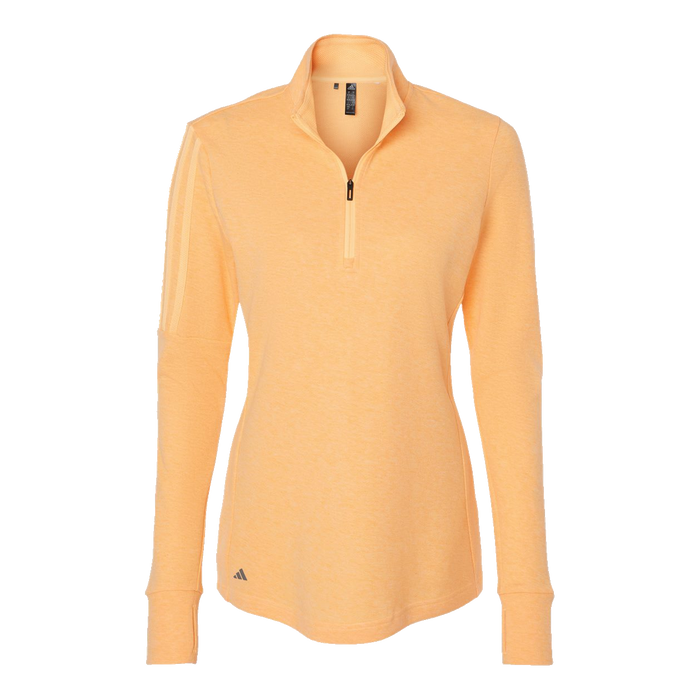 A555 Ladies 3-Stripes Quarter-Zip Sweater Pullover
