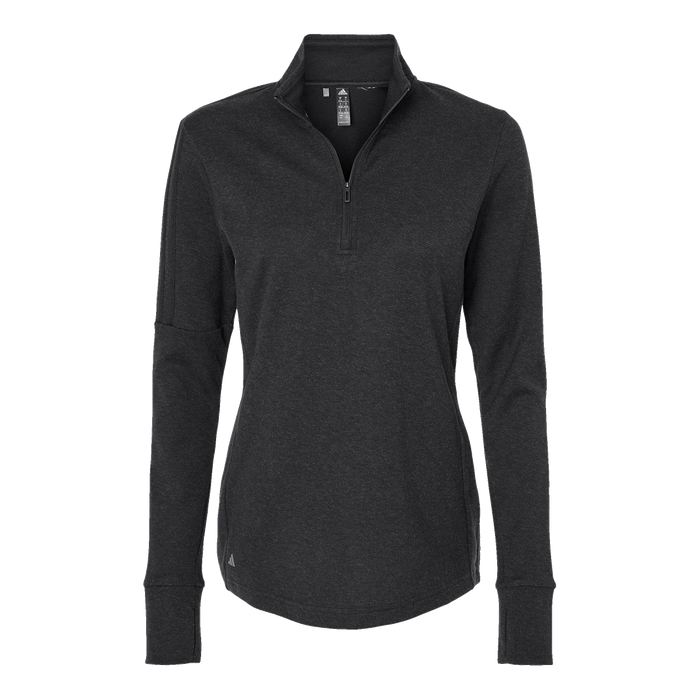 A555 Ladies 3-Stripes Quarter-Zip Sweater Pullover