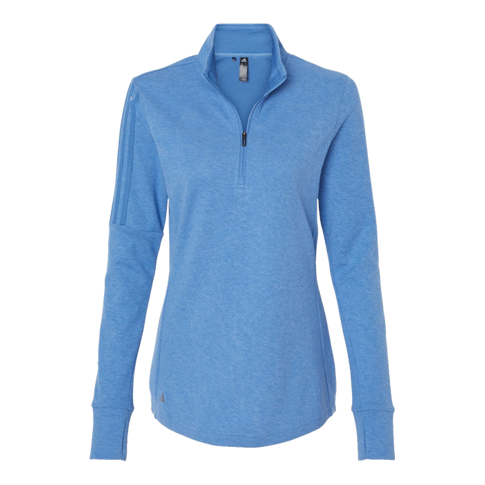 A555 Ladies 3-Stripes Quarter-Zip Sweater Pullover