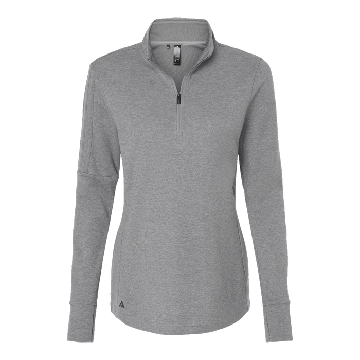 A555 Ladies 3-Stripes Quarter-Zip Sweater Pullover