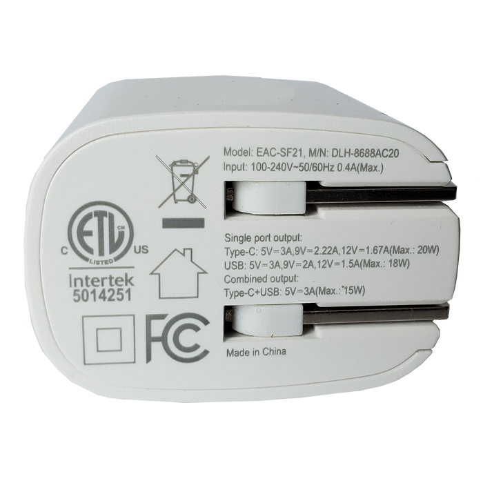 EAC-SF21 Sonic Fast 20W USB-C PD Charger