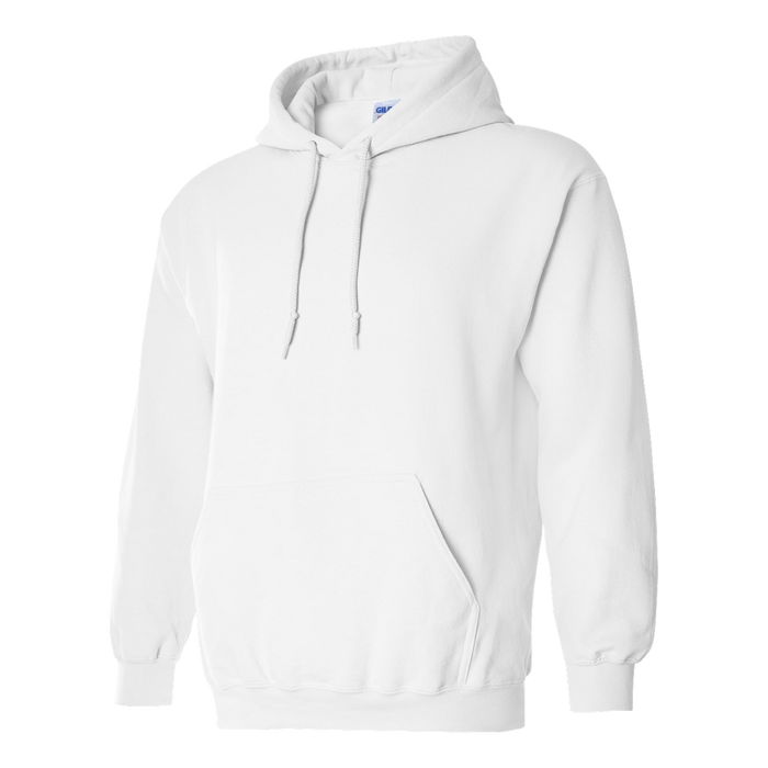 White sweatshirt with sales hood