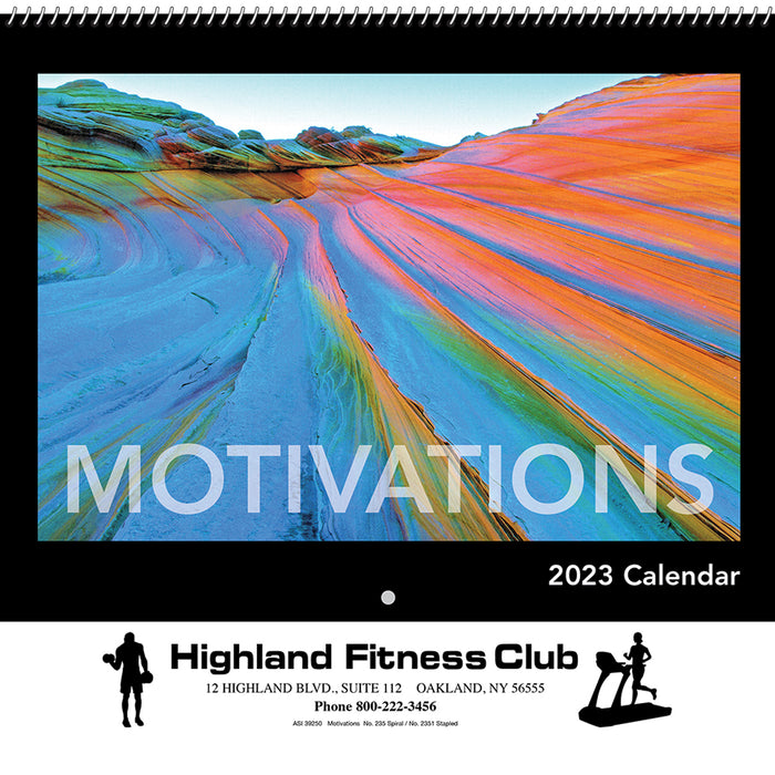 235 Motivational Spiral Bound Wall Calendar