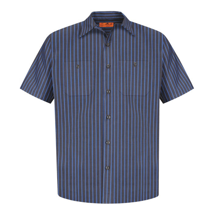 CS20 Short Sleeve Stripe Industrial Work Shirt