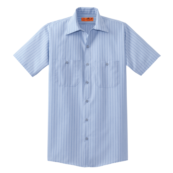 CS20 Short Sleeve Stripe Industrial Work Shirt