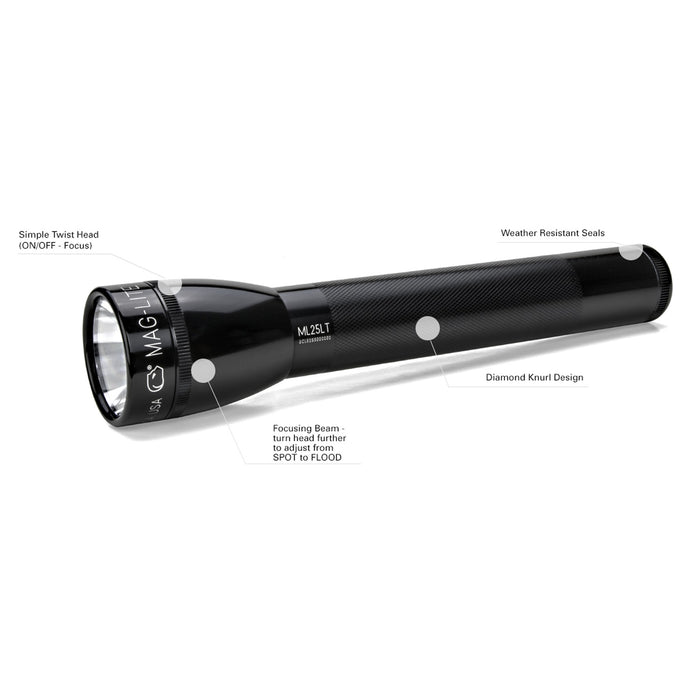 3 cell rechargeable flashlight Maglite ML100 Maglite ML50L LED C Miuree Heavy-Duty LED D Battery