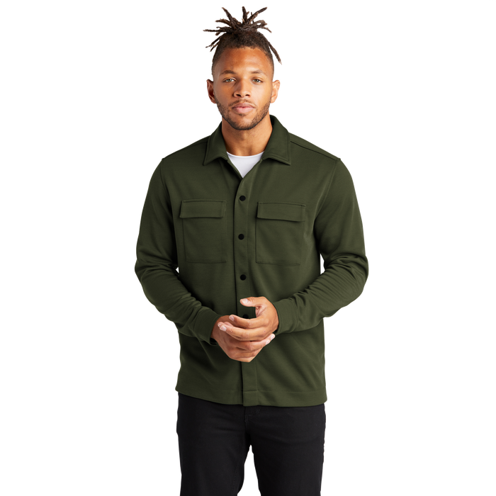 MM3004 Mens Double-Knit Snap Front Jacket