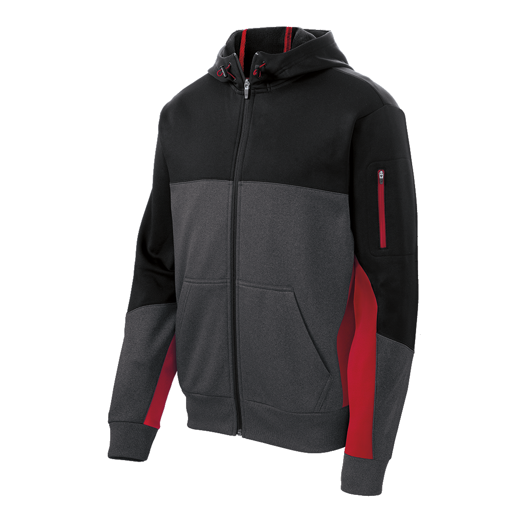 ST245 Mens Tech Fleece Colorblock Hooded Jacket — Shilling Sales, Inc
