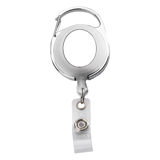 AZCMC Oval Metal Retractable Badge Reel with Carabiner